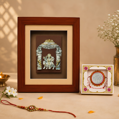 999 Silver Durga Maa Murti - For Mandirs, Walls & Desks