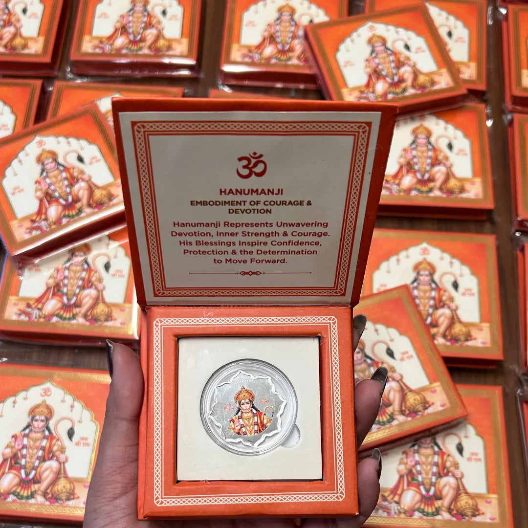 Divine Blessings Hanuman Ji 2g 999 Pure Silver Coin