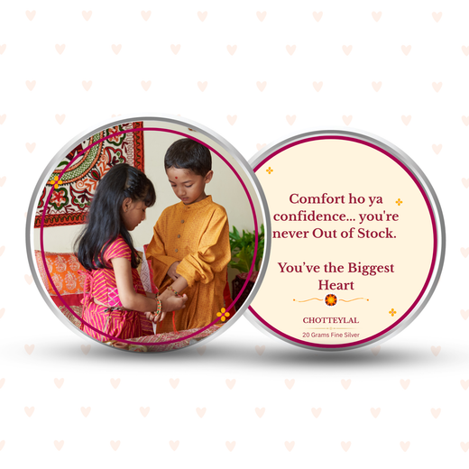 Never Out of Stock – Personalised Photo Silver Coin Raksha Bandhan Gift