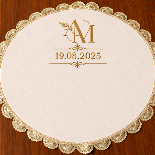 Premium Wedding Hand Thaapa with Custom Logo and 1-Line Text