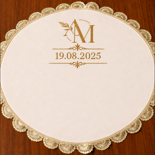 Premium Wedding Hand Thaapa with Custom Logo and 1-Line Text