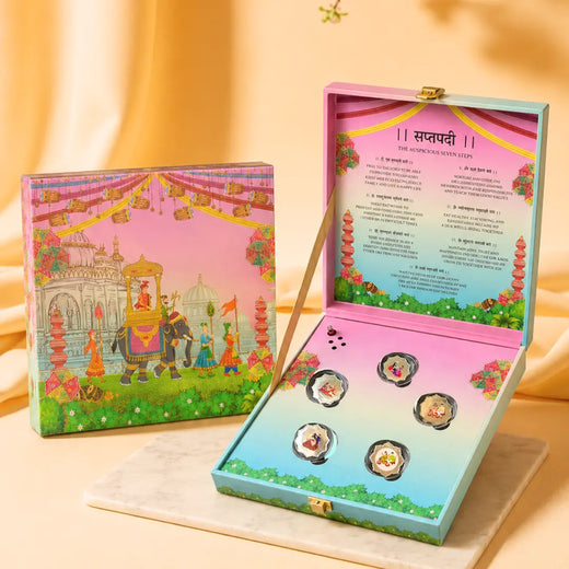Musical 7 Vachan Baraati Coin Gift Set (12.5 g), Round Shape