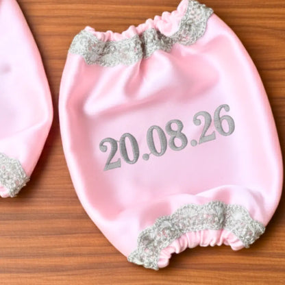 Classic Antique Customisation Baby Pink Bridal Chooda Cover – Date Only | Chotteylal and Sons
