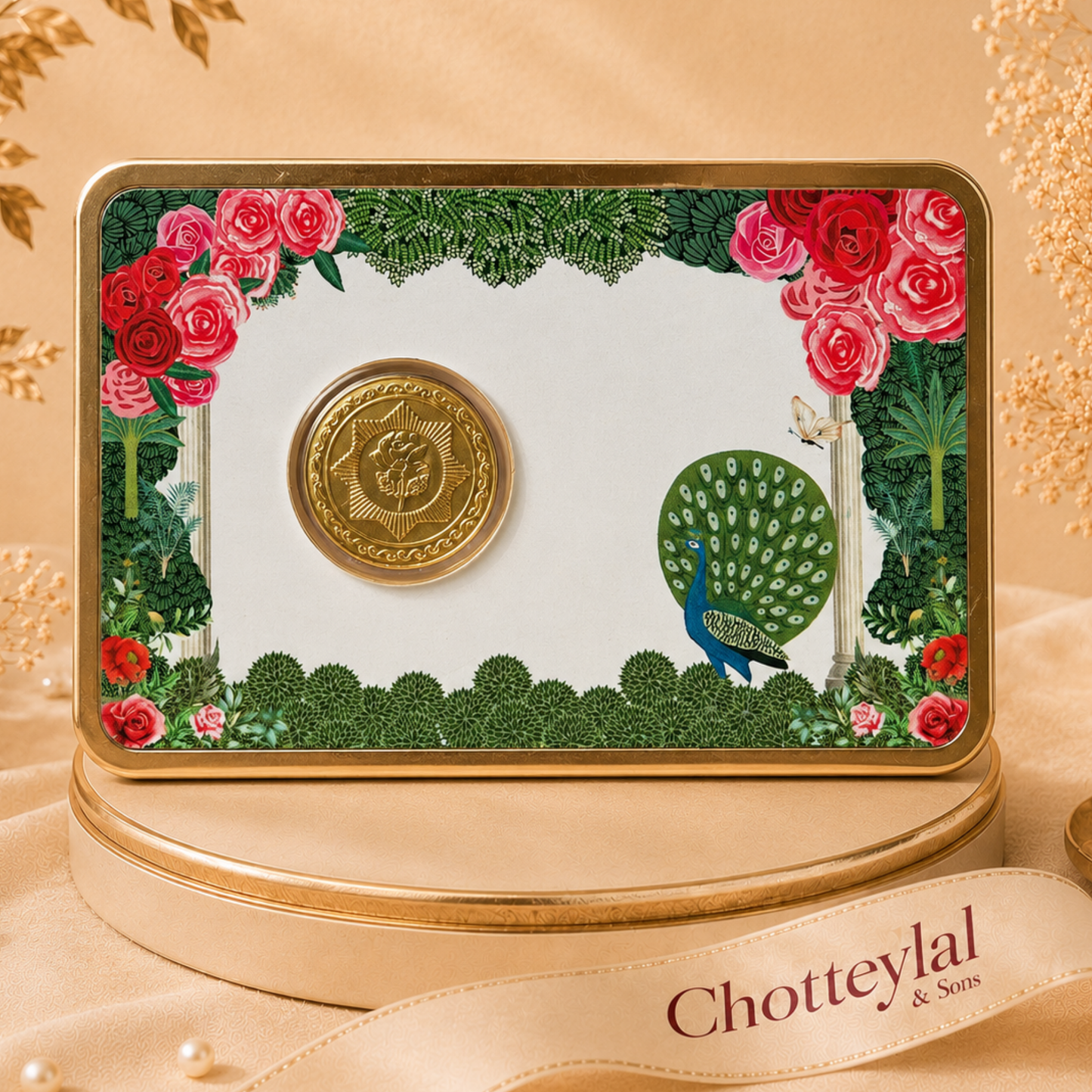 100mg Gold Rose Coin – Luxury Floral Gift Box
