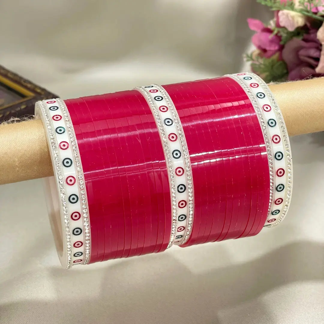 Traditional Punjabi Red Chura Set