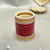 Pure Pearl Captivating Kundan Maroon Chooda