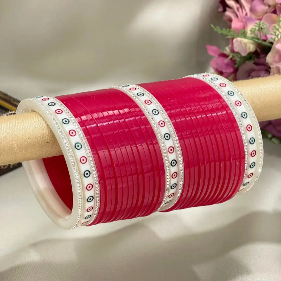 Traditional Punjabi Red Chura Set