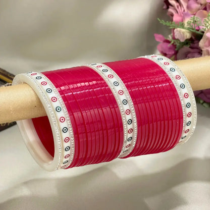 Traditional Punjabi Red Chura Set