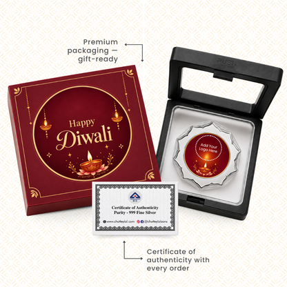 Diya In Every Corner — 2g Silver Coin, Add Company Logo