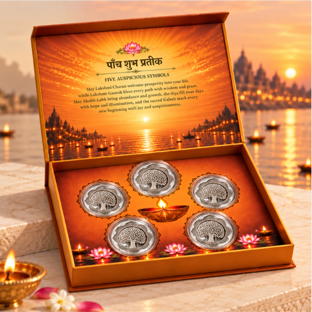 Kashi Sandhya Deepotsav Theme Diwali 25g Silver Coin Gift Box