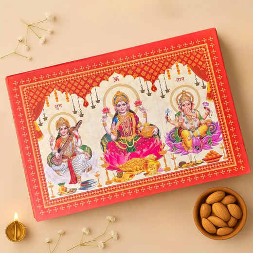 Laxmi, Ganesh, Saraswati ji, Silver, Folder Box, 6 Coins (1 g Each),