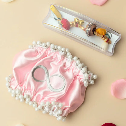 Elegant Traditional Gaana with Premium Baby Pink Cover for Weddings