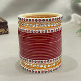 Pure Pearl Classic Kundan Maroon Chooda