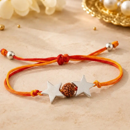 Celestial Spark Rakhi – Star Elegance Crafted in 92.5 Sterling Silver