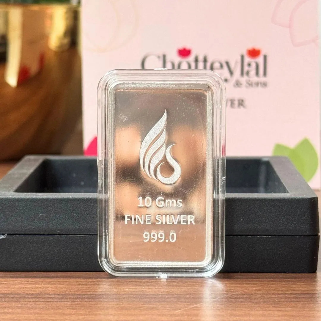 Radha Krishna, Silver, Bar Shape UV Print, 10 gm, 999 Purity Silver Coin - Ready To Ship