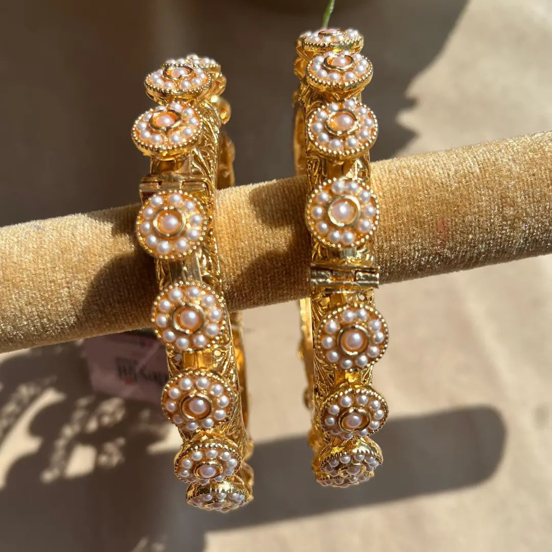 Mogra Patcheli Kada Bangles