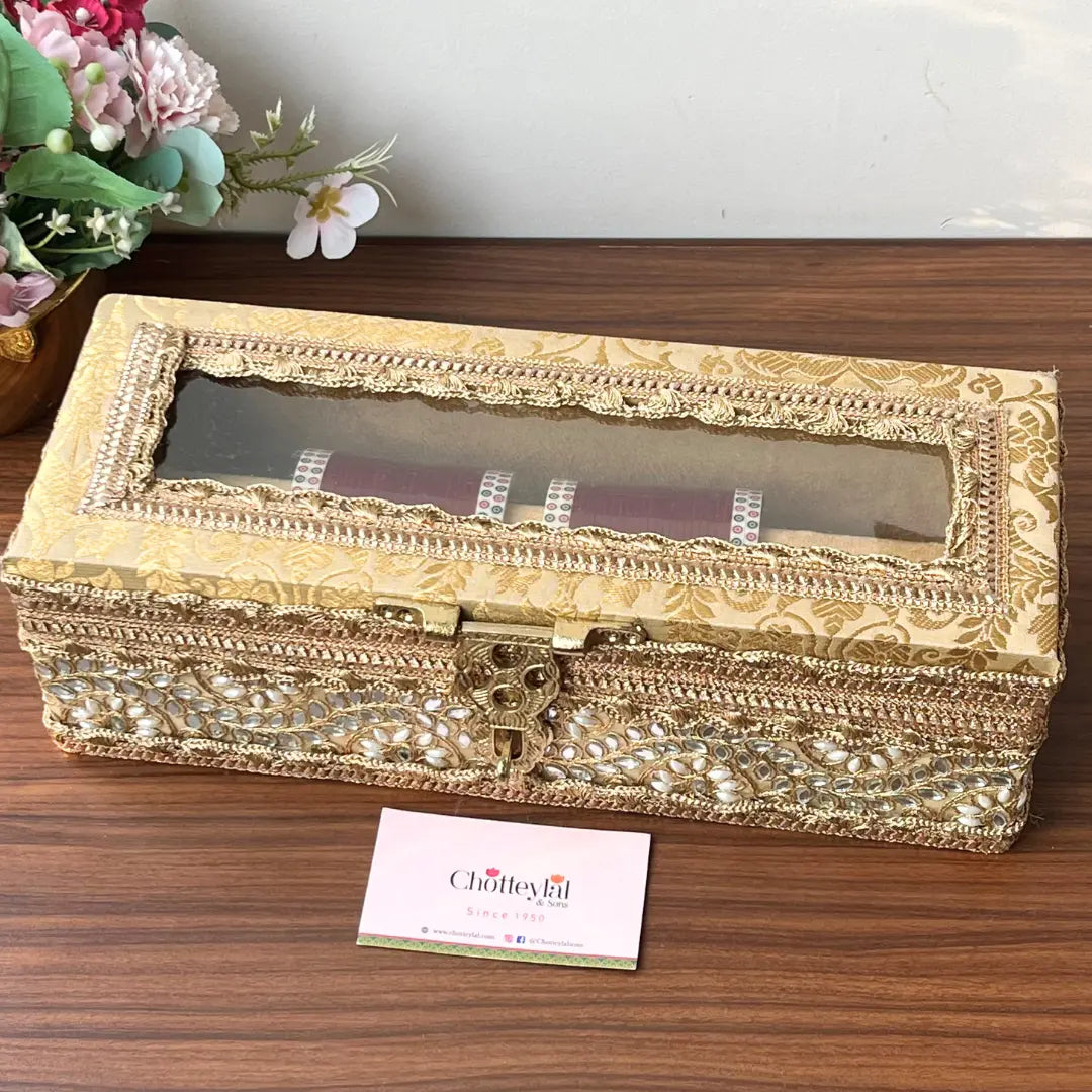 Premium Golden Chooda Box for Bridal Traditions