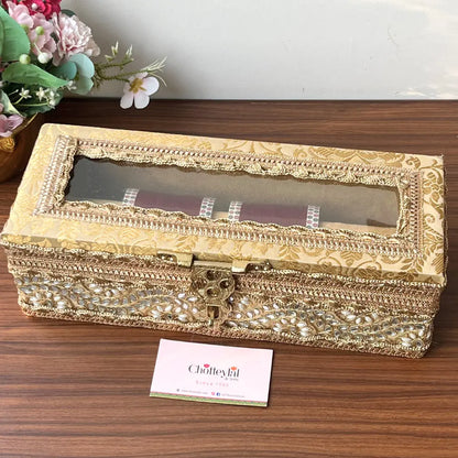 Premium Golden Chooda Box for Bridal Traditions