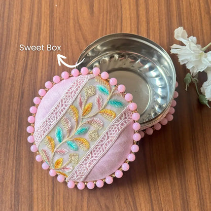Premium Royal Pink Shagun Tray Set