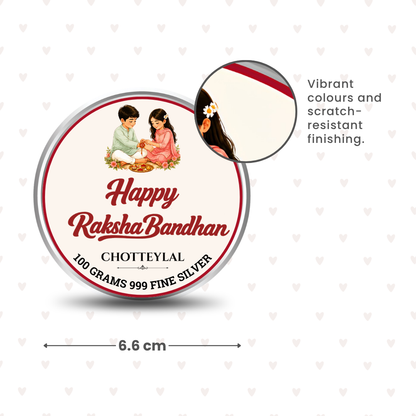 Custom Photo Design 100g Bandhan Silver Coin