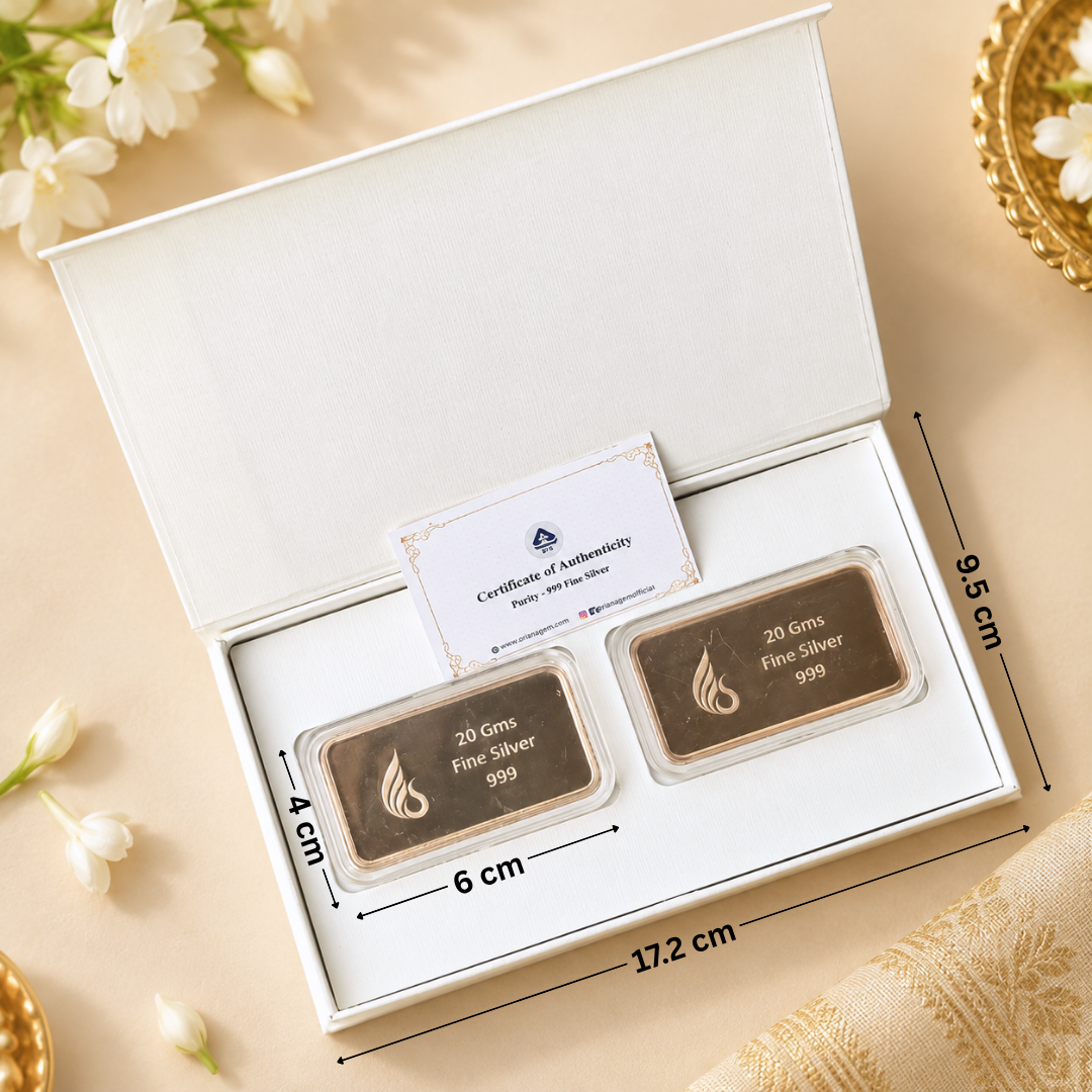 Baraati Design, Rose Gold Finish, Dollar Shape, White Box - Set of 2 Coins (20 g Each, Total 40 g)