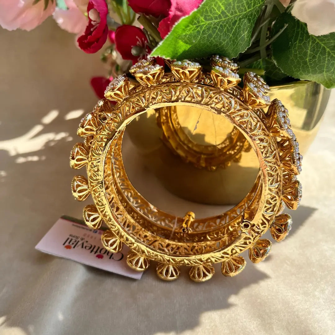 Mogra Patcheli Kada Bangles