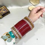 Pure Pearl Captivating Kundan Maroon Chooda