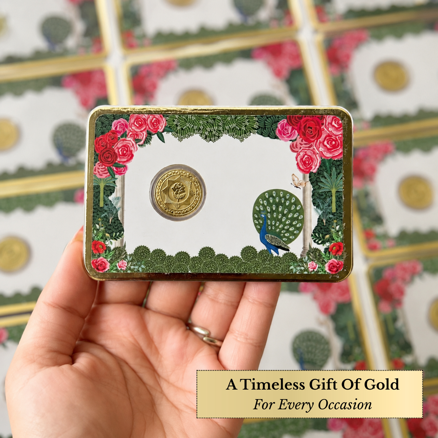 100mg Gold Rose Coin – Luxury Floral Gift Box