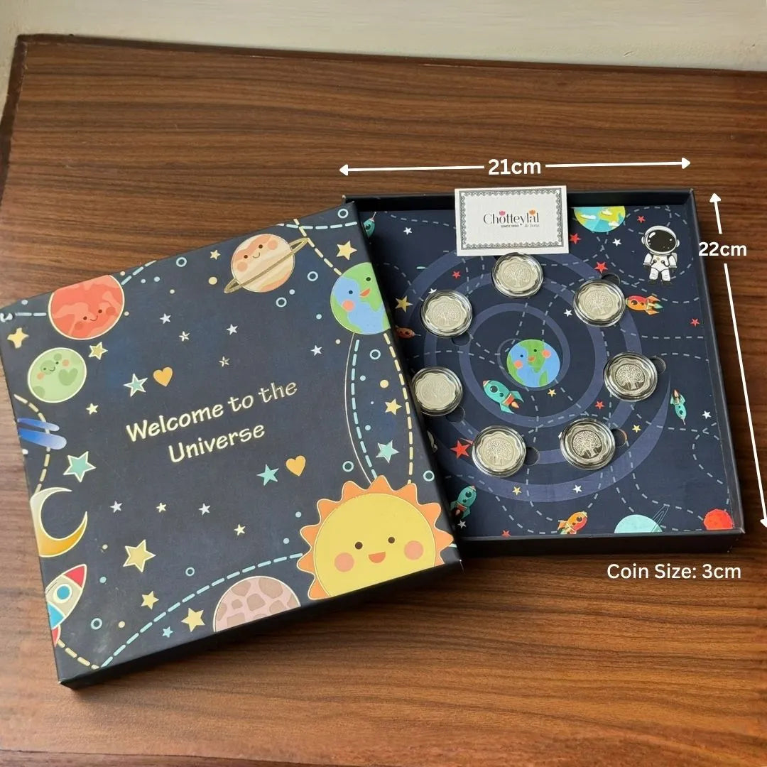 Welcome to the Universe Silver Coin Box– 14g Banyan Tree Collection (7 Coins x 2g Each)