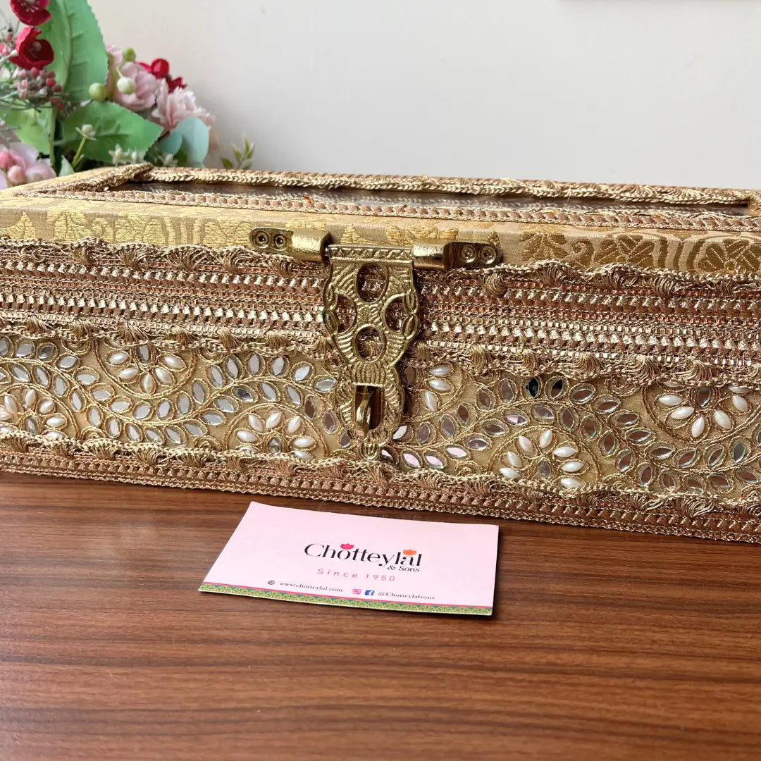 Premium Golden Chooda Box for Bridal Traditions