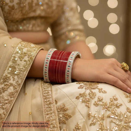 Pure Pearl Magnificent Diamond Dark Red Chooda