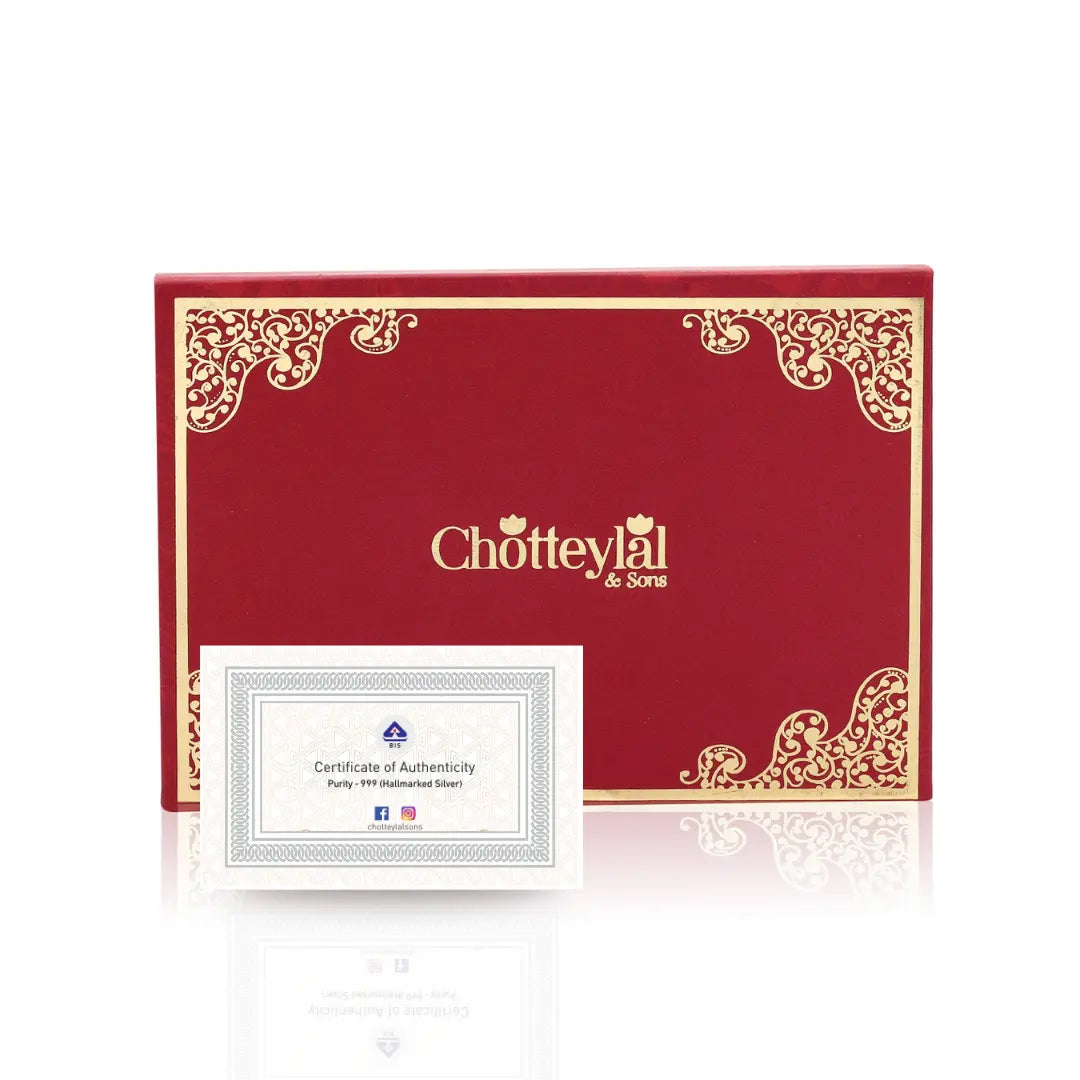 999 Pure Laxmi Ganesh ji 20 gram Silver Coin With Red box