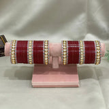 Pure Pearl Radiant Kundan Maroon Chooda