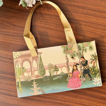 Shubh Vivah Baraati Design, Rose Gold Finish, Dollar Shape, 20 GM 999 Silver Coin Box Set – Ready to Ship