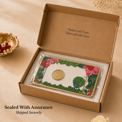 100mg Gold Rose Coin – Luxury Floral Gift Box