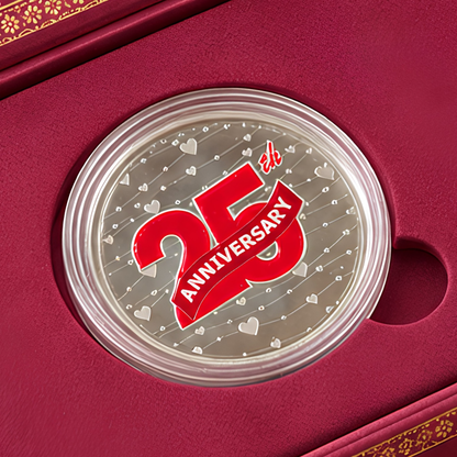 Colorful 25th Anniversary, UV Printed, Round Shape, Single (10 g)