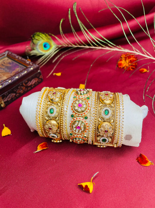 Radiant Style: Vintage Gold Kada Sets