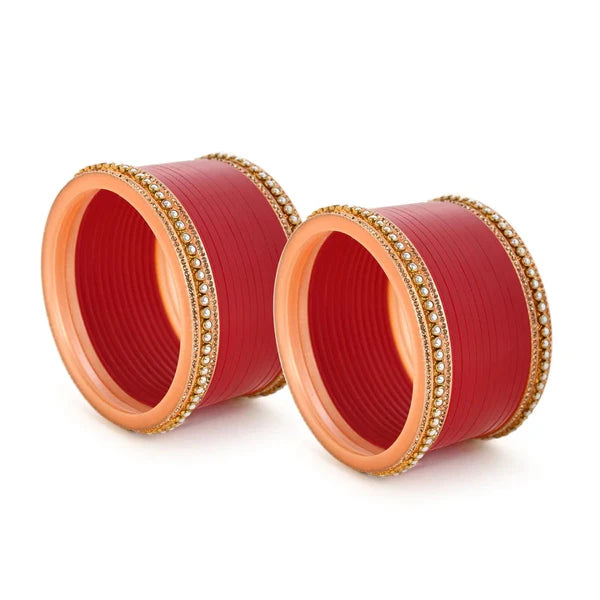 Contemporary Maroon Signature Glow Wedding Chooda