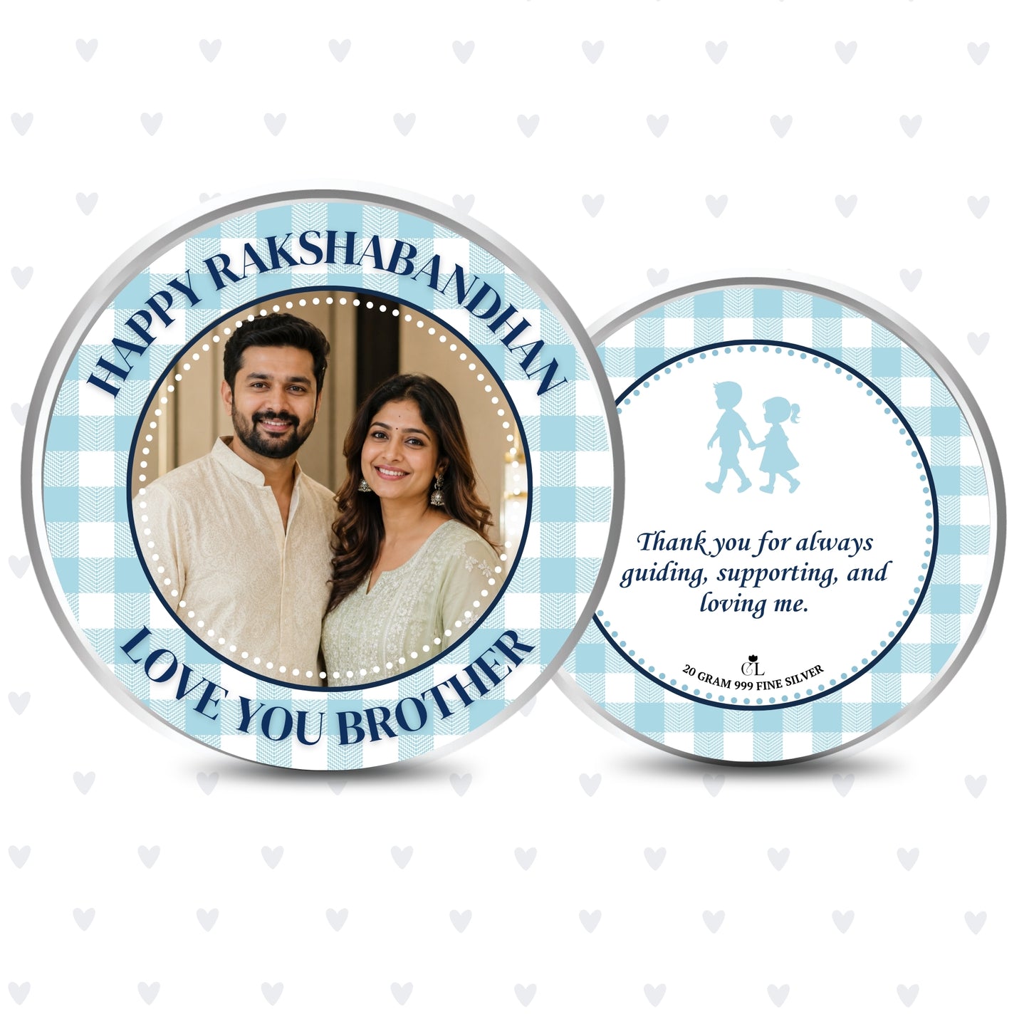 Happy Memories Personalised Raksha Bandhan Silver Coin Gift
