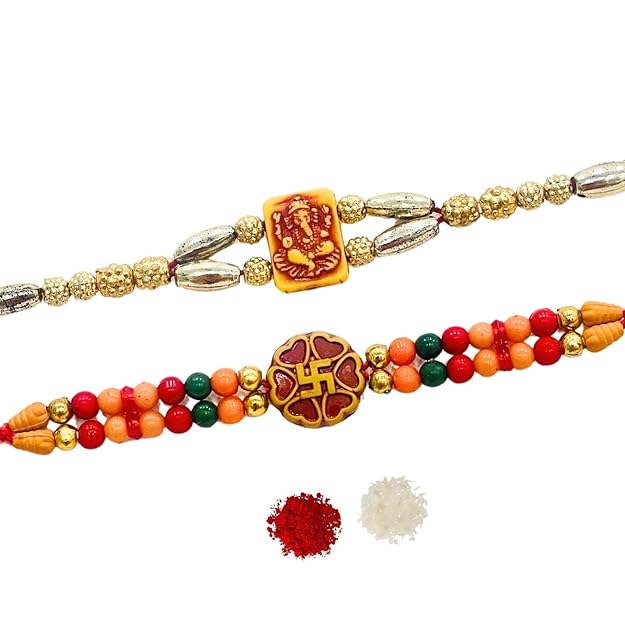 Men's Rakhi - Set of 2  Beautiful Thread Design