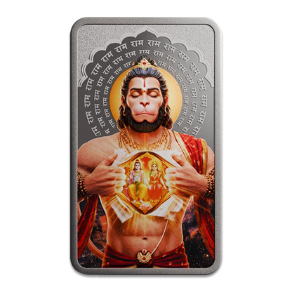 MMTC 50g Hanuman Ji 999 Pure Silver Coin