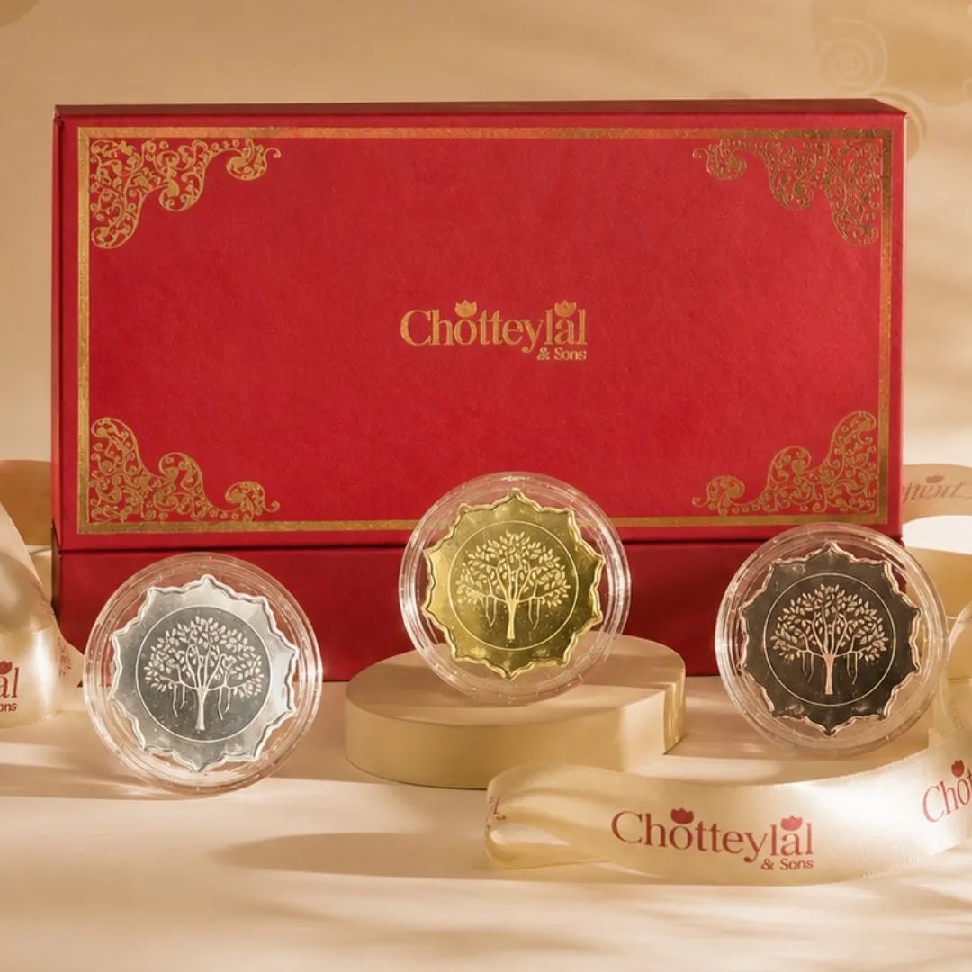 Premium Tree of Prosperity Floral Shape 3 Coin Set (2g Each)