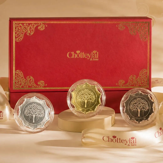 Premium Tree of Prosperity Floral Shape 3 Coin Set (2g Each)