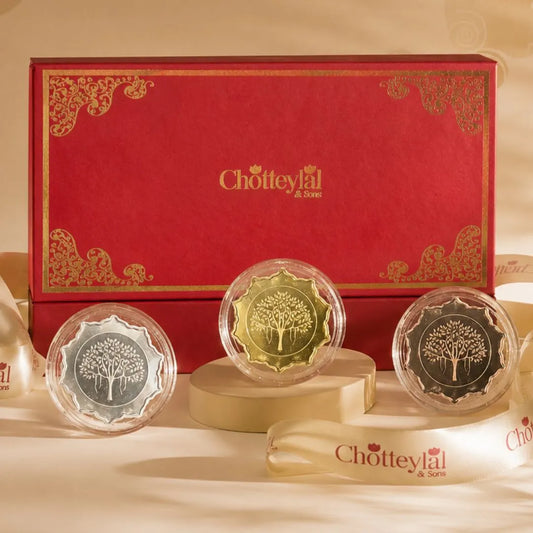 Premium Tree of Prosperity Floral Shape 3 Coin Set (2g Each)