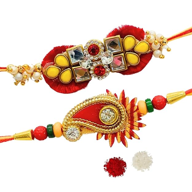 Men's Rakhi - Set of 2  Aambi Cut Design