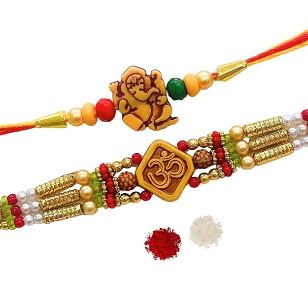 Men's Rakhi - Set of 2 Beautiful Thread Design