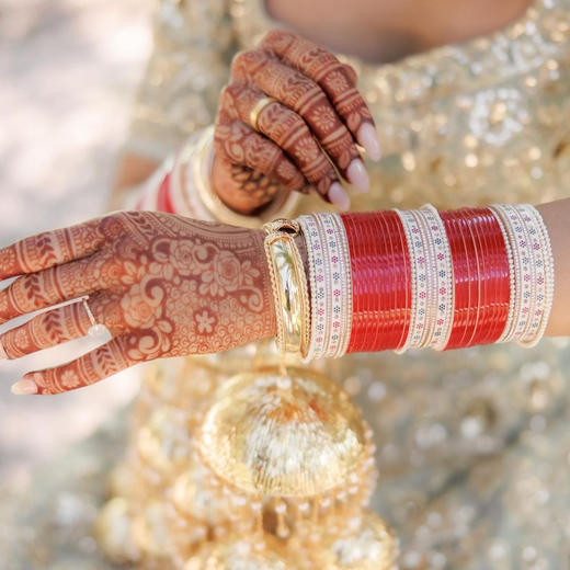 red bridal chura