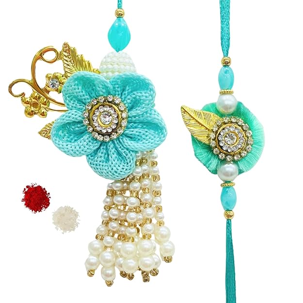 Pair Rakhi - Big Flower Design