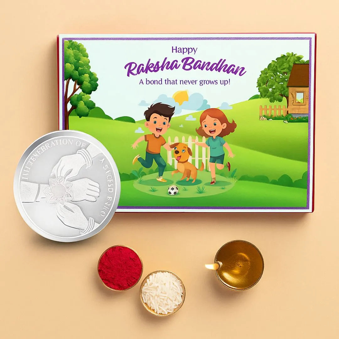 Rakhi gifts Silver Coin