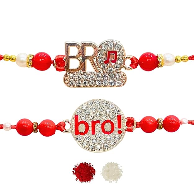 Men's Rakhi - Set of 2 Beautiful Thread Design